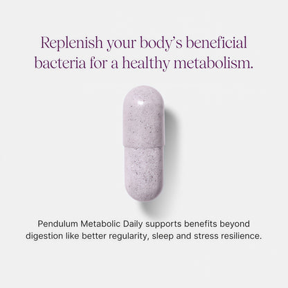 Pendulum Metabolic Daily - Multi-Strain Probiotic with Akkermansia muciniphila to Support Metabolism and Sustain Energy Levels - for Women and Men - 30 Capsules (1 Pack) Visit the Pendulum Store
